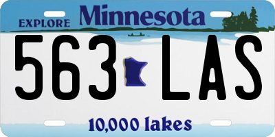 MN license plate 563LAS