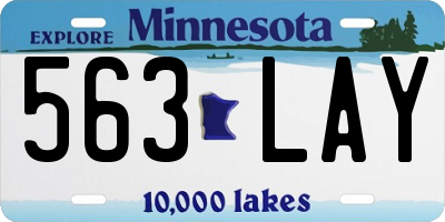 MN license plate 563LAY