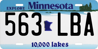 MN license plate 563LBA