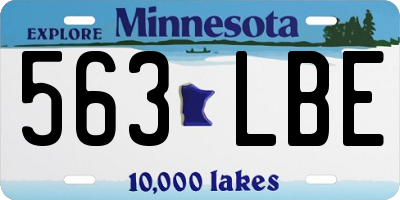 MN license plate 563LBE