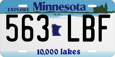 MN license plate 563LBF