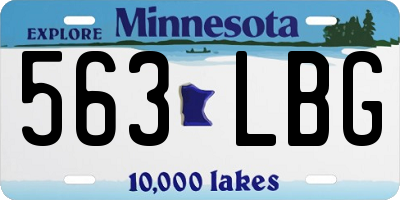 MN license plate 563LBG