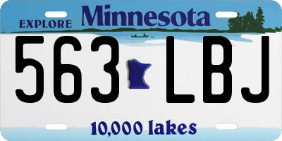 MN license plate 563LBJ