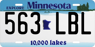 MN license plate 563LBL