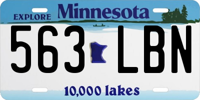 MN license plate 563LBN