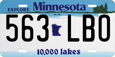 MN license plate 563LBO