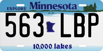 MN license plate 563LBP