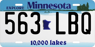 MN license plate 563LBQ