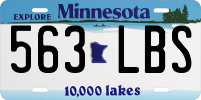 MN license plate 563LBS