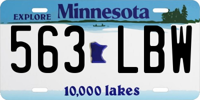 MN license plate 563LBW
