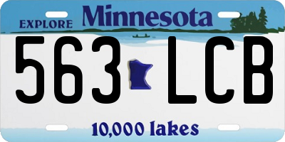 MN license plate 563LCB