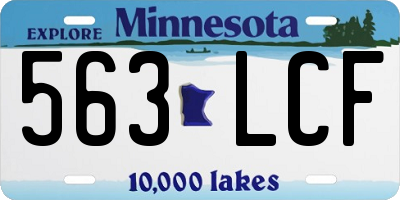 MN license plate 563LCF