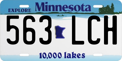 MN license plate 563LCH