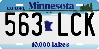 MN license plate 563LCK