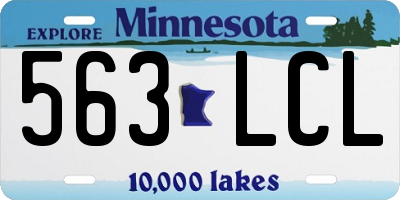 MN license plate 563LCL