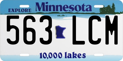 MN license plate 563LCM