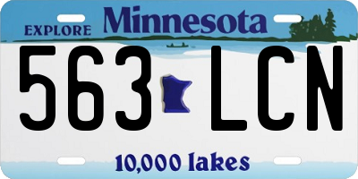 MN license plate 563LCN
