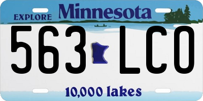 MN license plate 563LCO