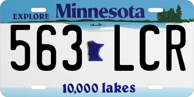 MN license plate 563LCR