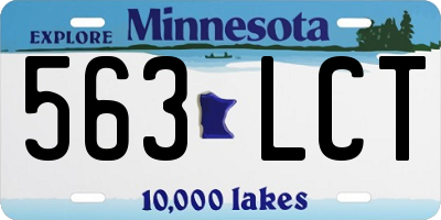 MN license plate 563LCT