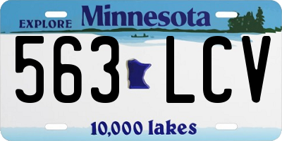 MN license plate 563LCV