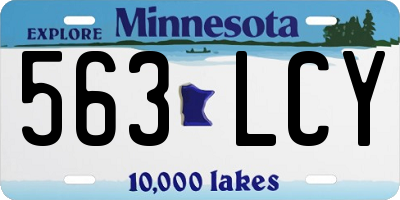 MN license plate 563LCY