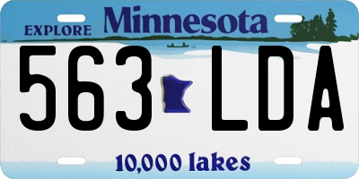 MN license plate 563LDA