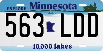 MN license plate 563LDD