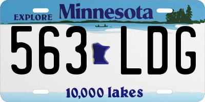MN license plate 563LDG