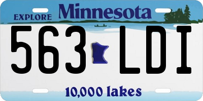 MN license plate 563LDI