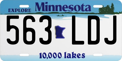 MN license plate 563LDJ