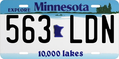 MN license plate 563LDN