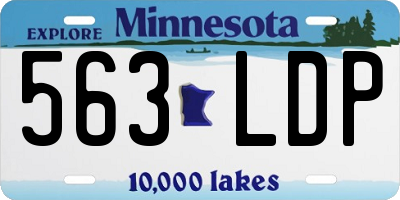 MN license plate 563LDP