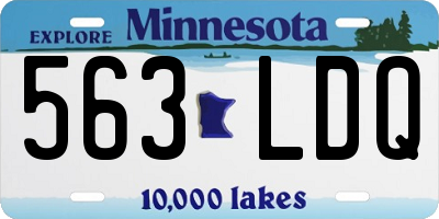 MN license plate 563LDQ