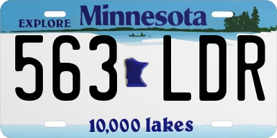 MN license plate 563LDR