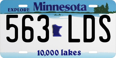 MN license plate 563LDS