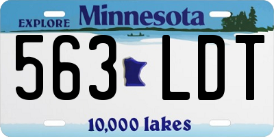 MN license plate 563LDT