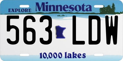 MN license plate 563LDW