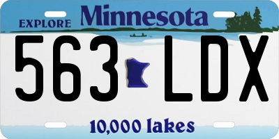 MN license plate 563LDX