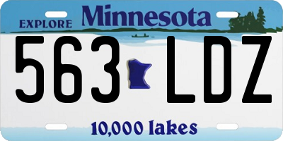 MN license plate 563LDZ
