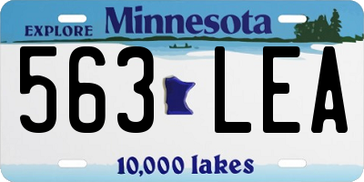 MN license plate 563LEA