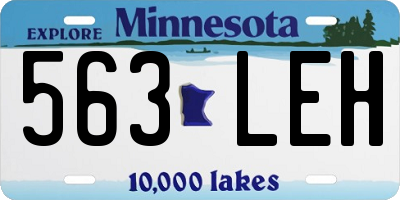 MN license plate 563LEH