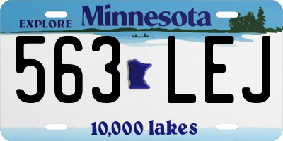 MN license plate 563LEJ