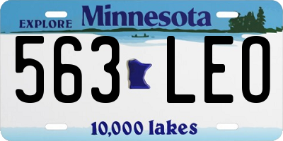 MN license plate 563LEO