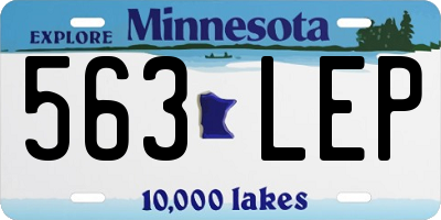 MN license plate 563LEP