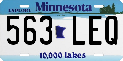 MN license plate 563LEQ
