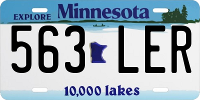 MN license plate 563LER