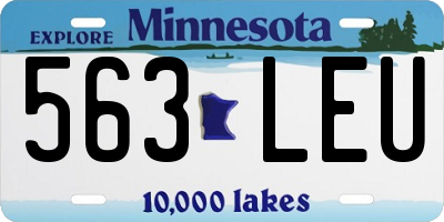 MN license plate 563LEU