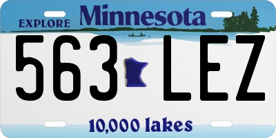 MN license plate 563LEZ