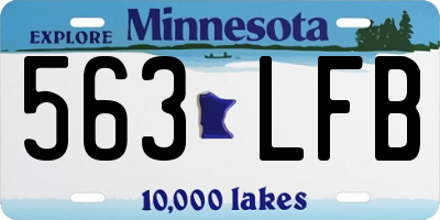 MN license plate 563LFB